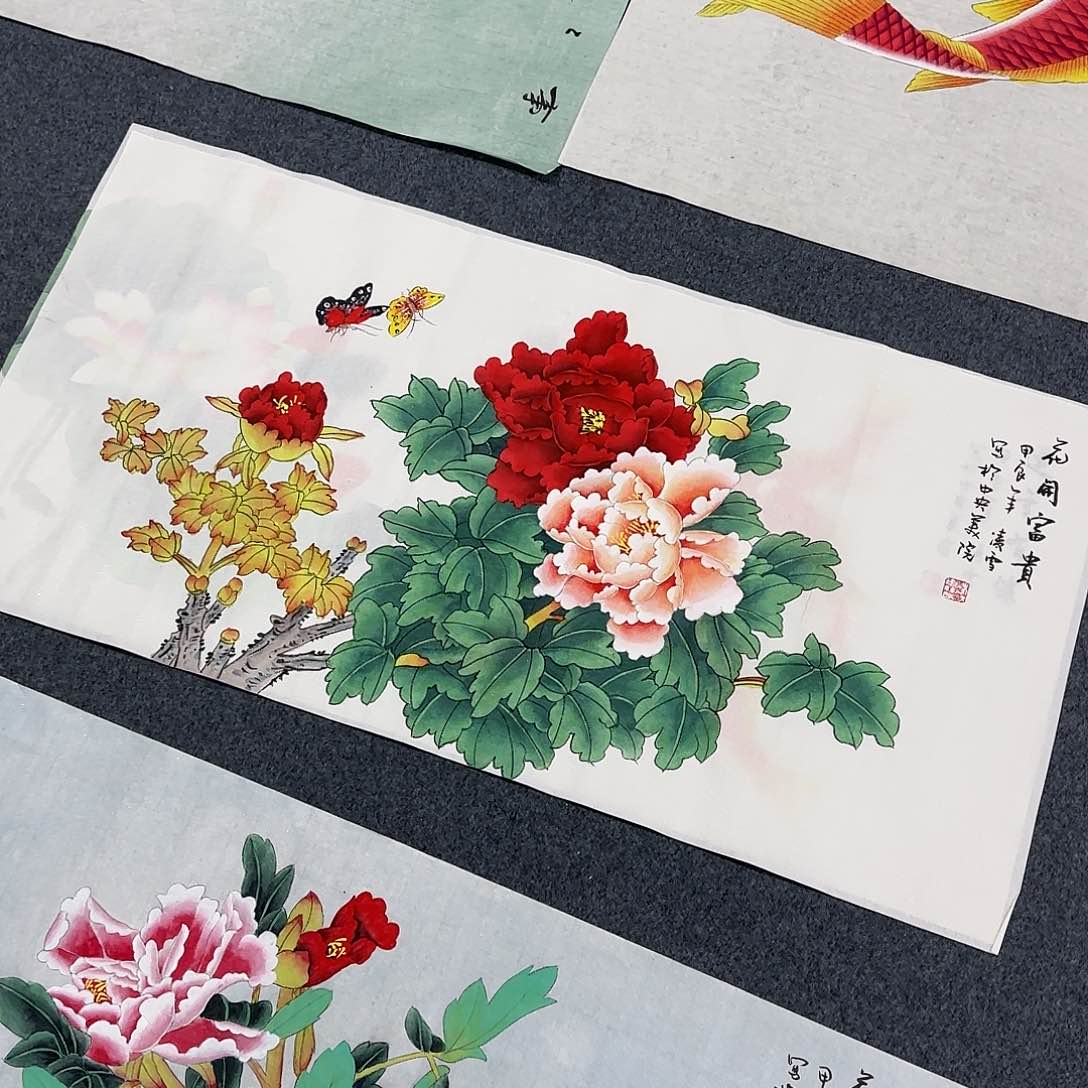 国画尺寸50X100手绘作品