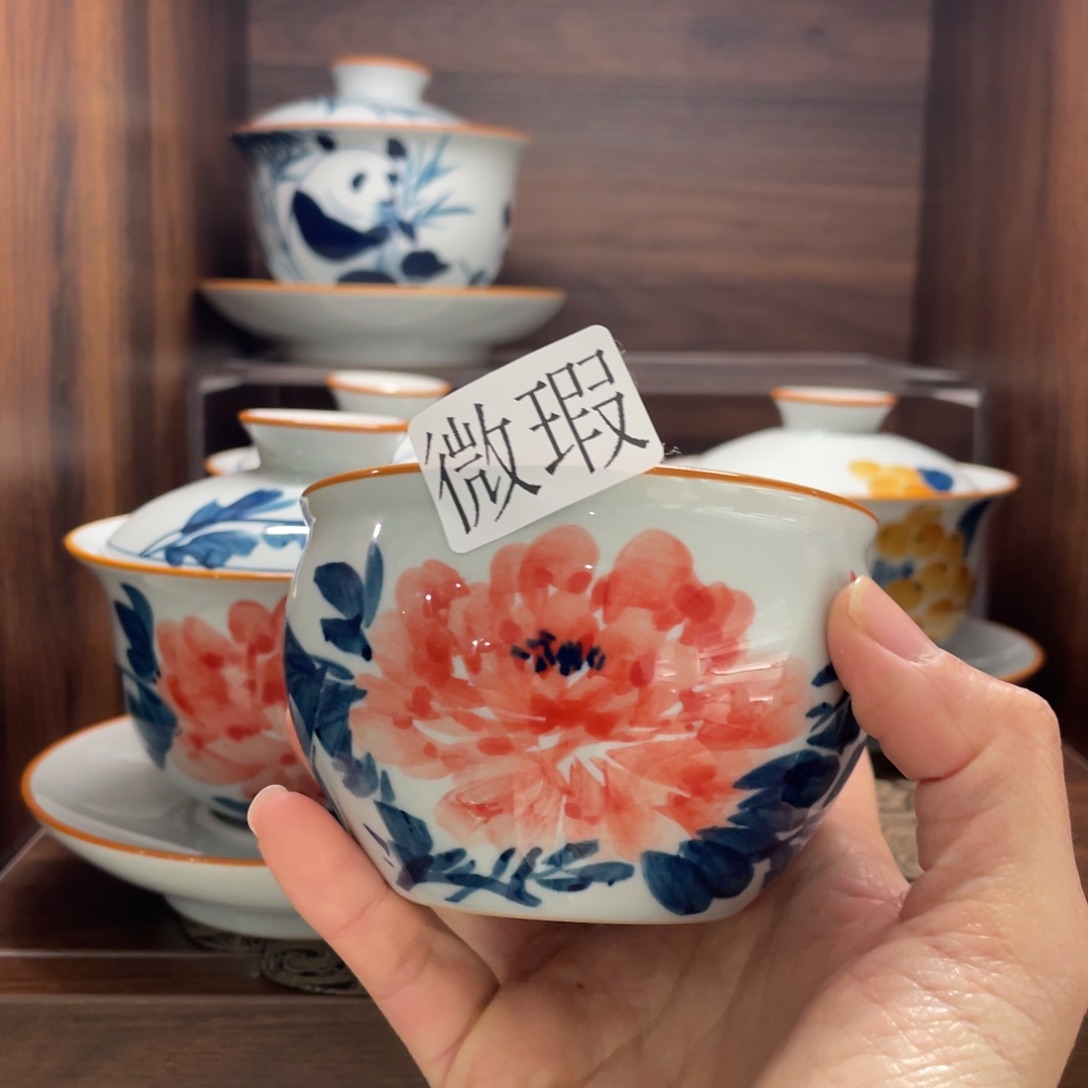 微瑕釉下彩纯手绘