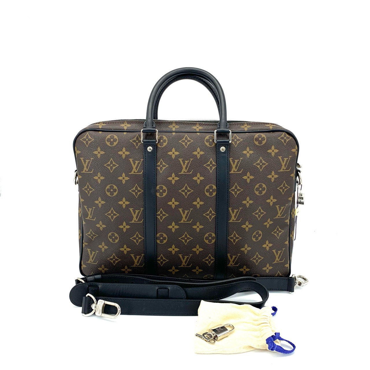 95新 LouisVuitton/路易威登 98新棕老花公文包 尺寸36/27 经典