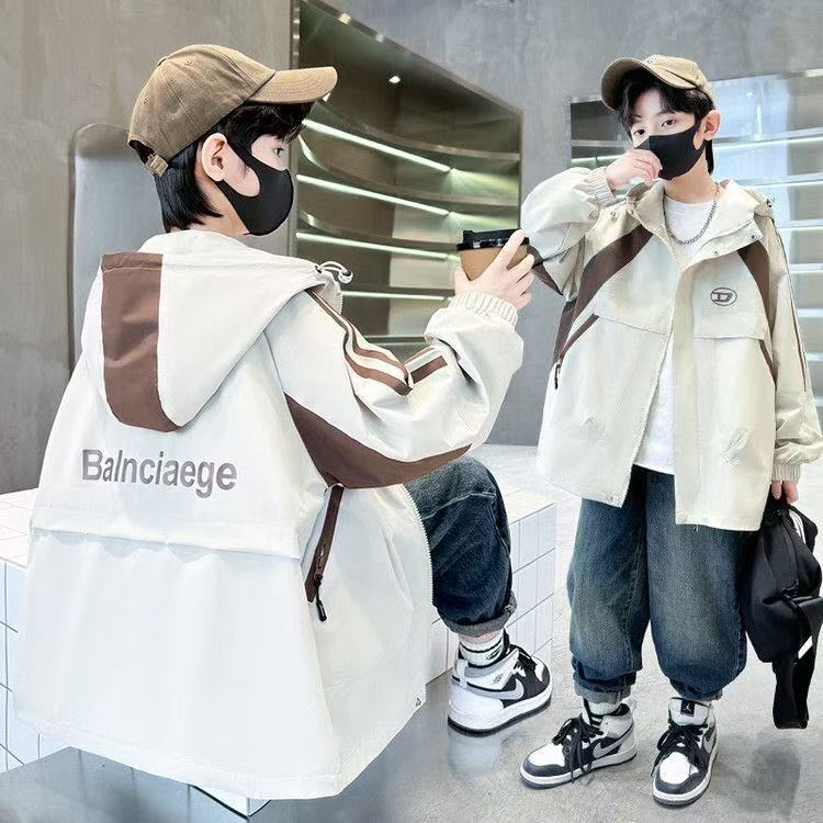 F00223童装男童2025新款秋季韩版休闲外套男童中大童洋气外套潮酷