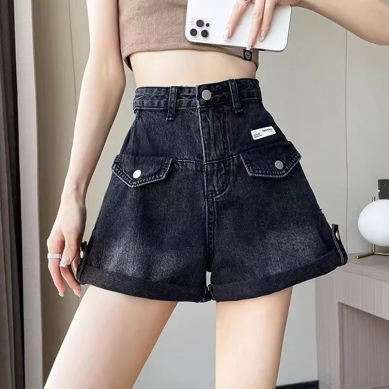 【打打】美式做旧复古牛仔短裤女夏季气质时尚设计感辣妹高腰显瘦