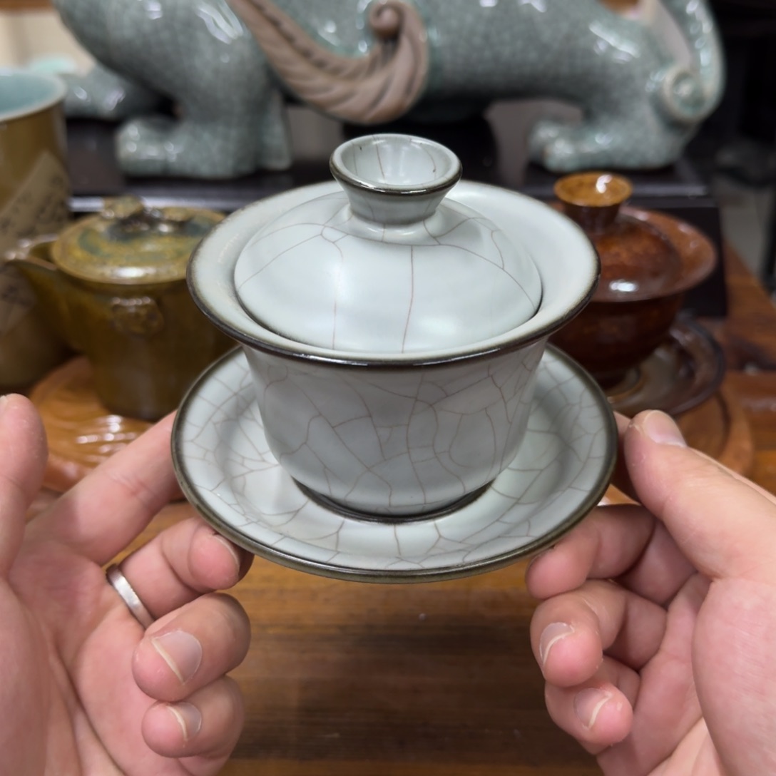 龙泉青瓷茶具微瑕9115