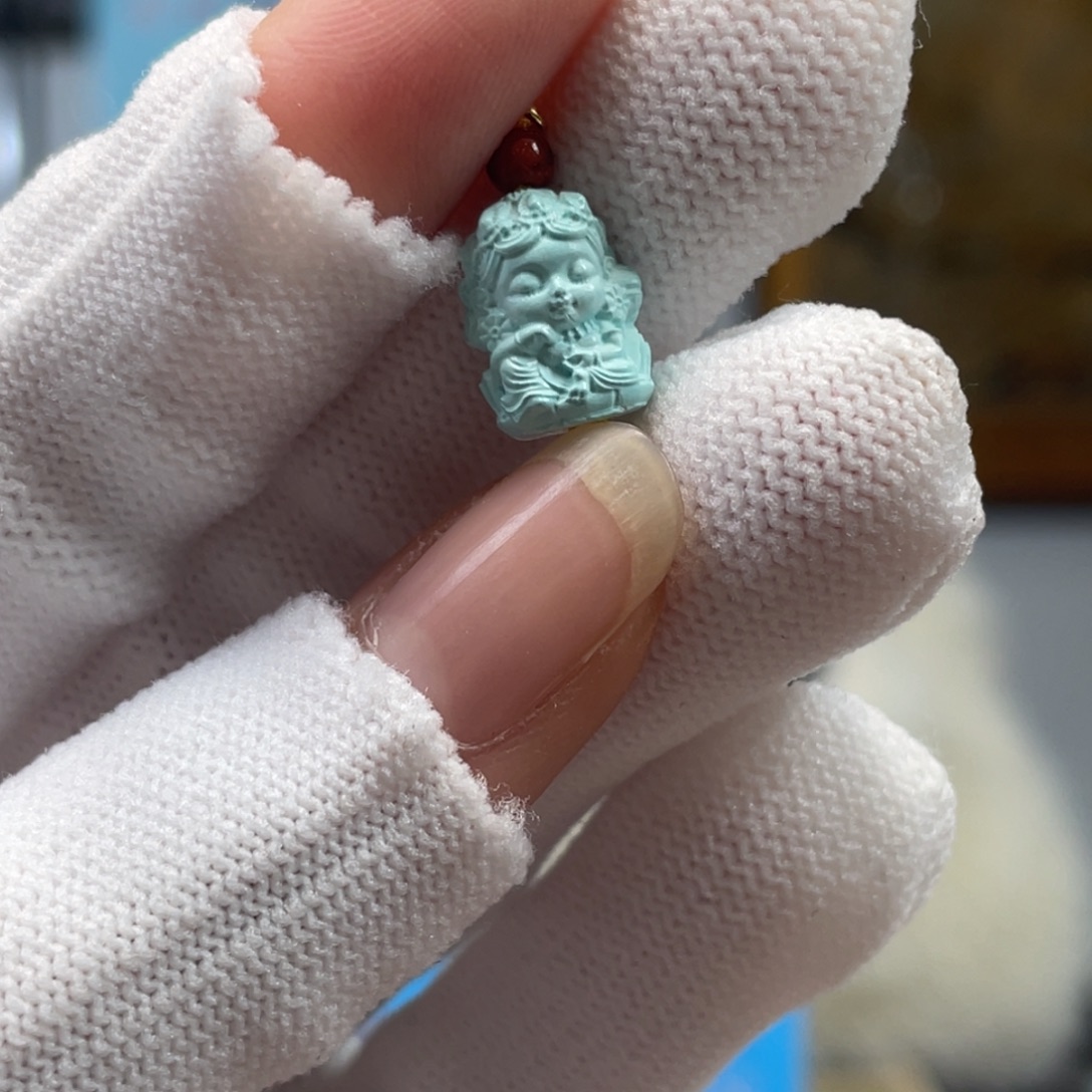 绿松石未镶嵌挂件