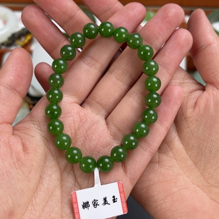和田玉手串未镶嵌平