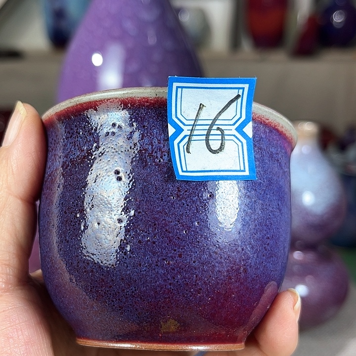 瓷片钧瓷手工艺品杯子