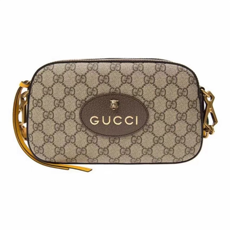 99新 GUCCI/古驰  【向太专属】经典老花虎头相机单肩包