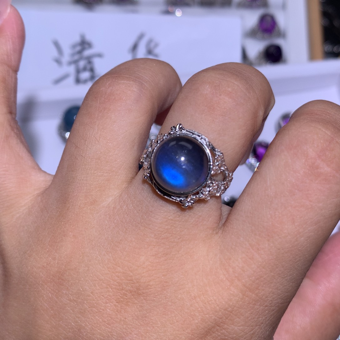 【闪购商品】水晶戒指银S925镶嵌喵****仔戒指