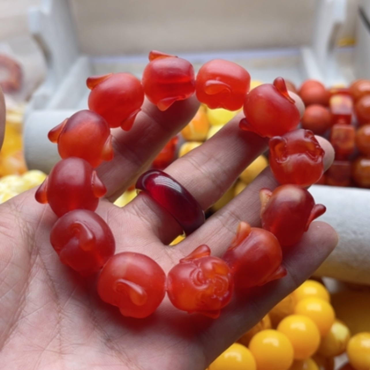 【闪购商品】琥珀手链未镶嵌蜜蜡佛头串