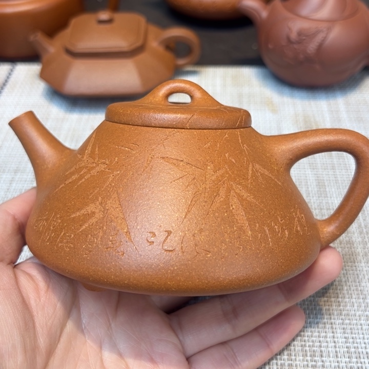 茶壶紫砂石瓢，容量240毫升，段泥