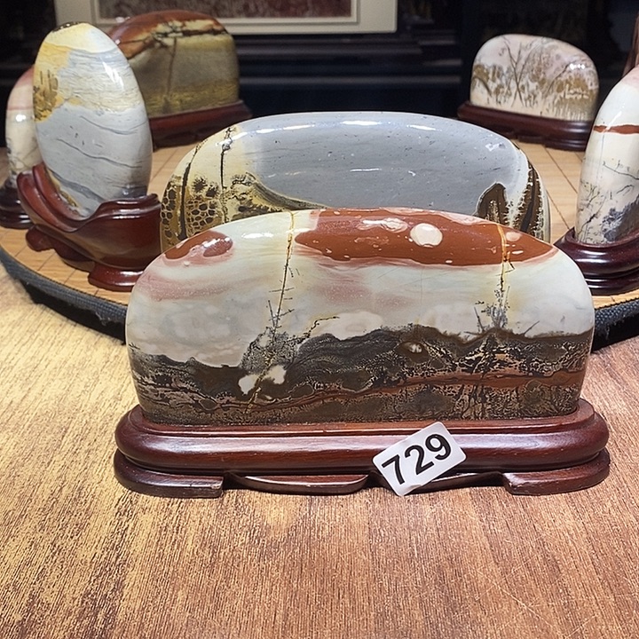 峰***.香榧木广西柳州国画石