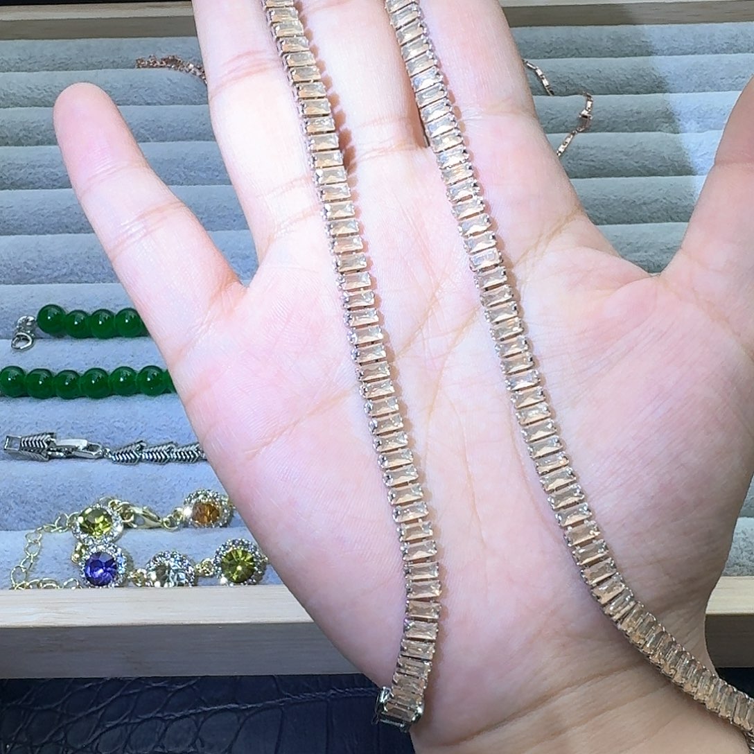 托帕石戒指银S925镶嵌