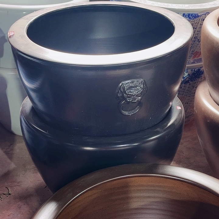 西***溪景德镇陶瓷鱼缸艺术直径83厘米高60厘米