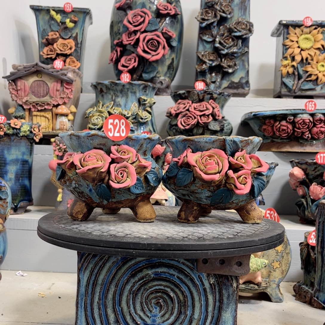 陶瓷微瑕528 号陶然花盆