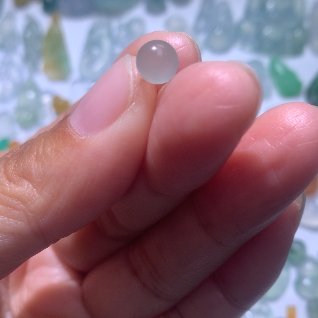 定制翡翠未镶嵌卡6加圆珠