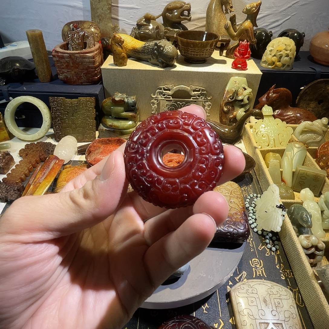 岫岩河磨玉（透闪石质玉）未镶嵌吊坠(不含链)