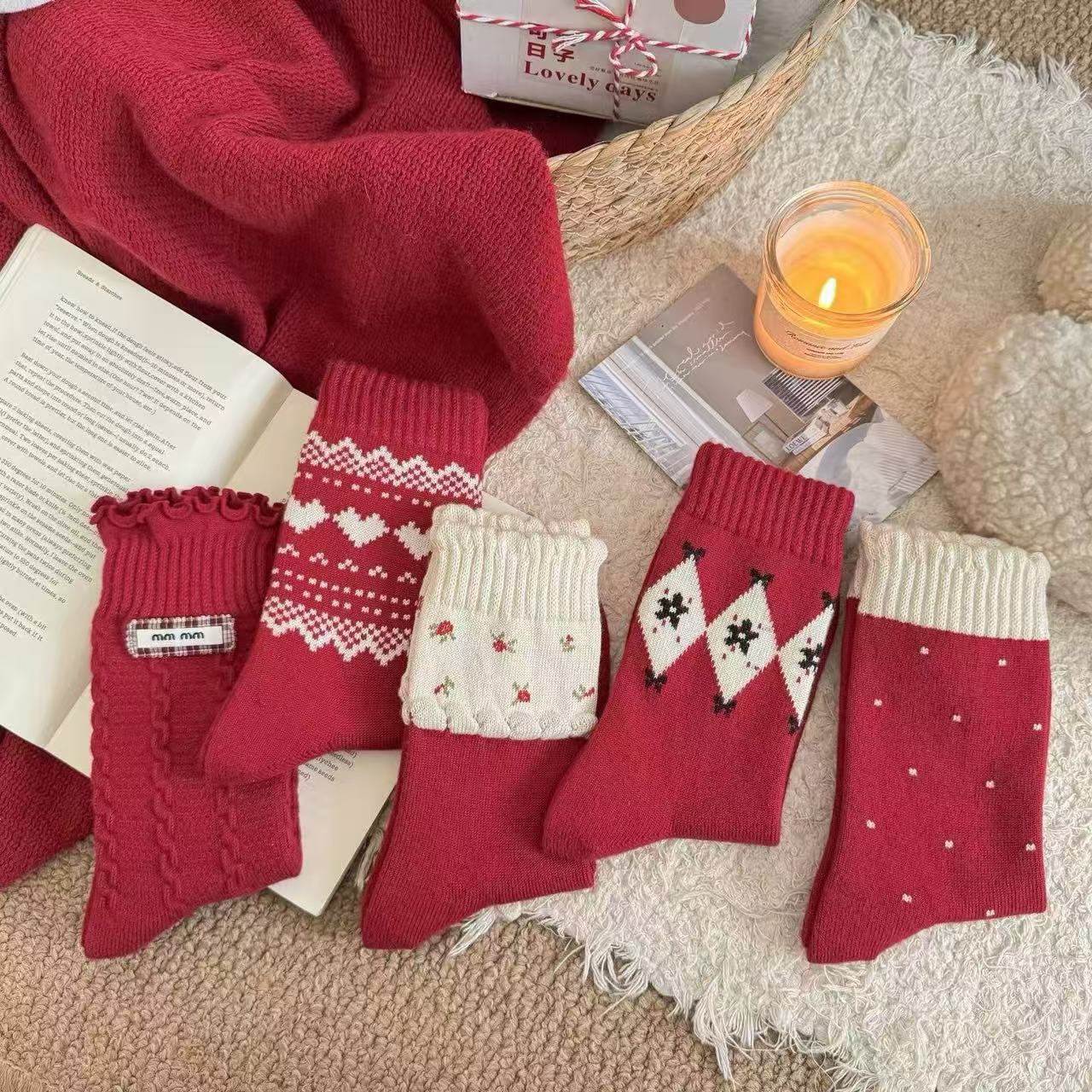 【1301-1399】福利款女士袜子集合 专属链接新疆长绒棉中筒袜