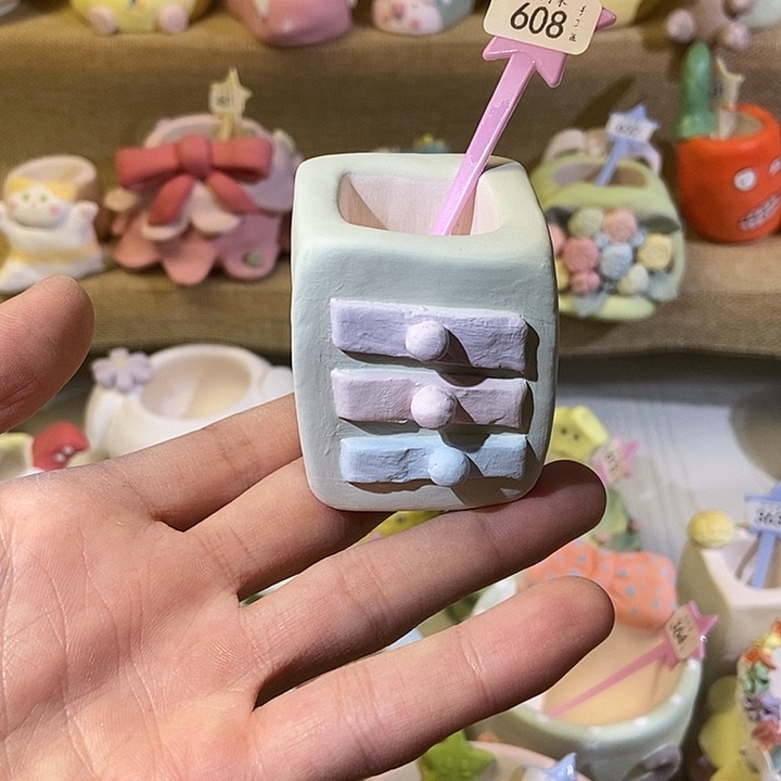 满29包邮 手工手绘盆 608