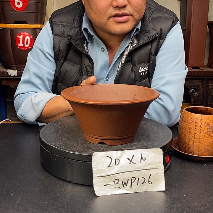 紫砂花盆货号一只WP126