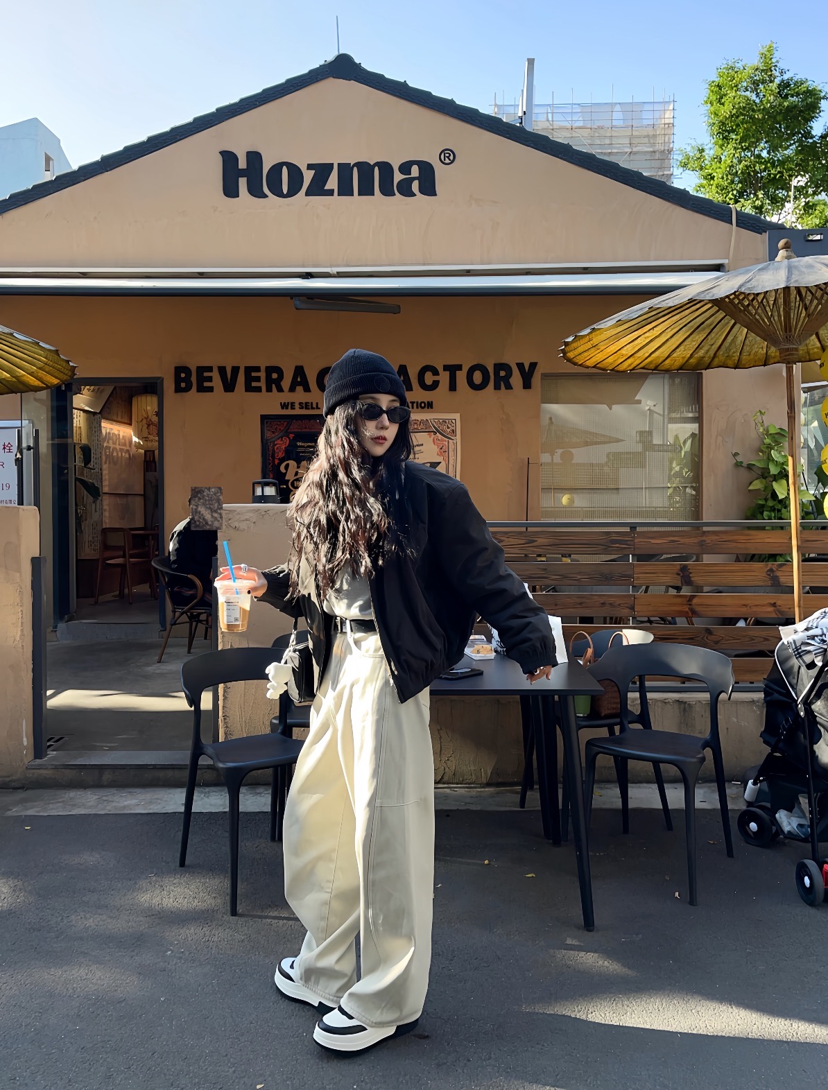 B新款加厚冬季保暖外套外贸休闲百搭宽松款英伦老钱外套