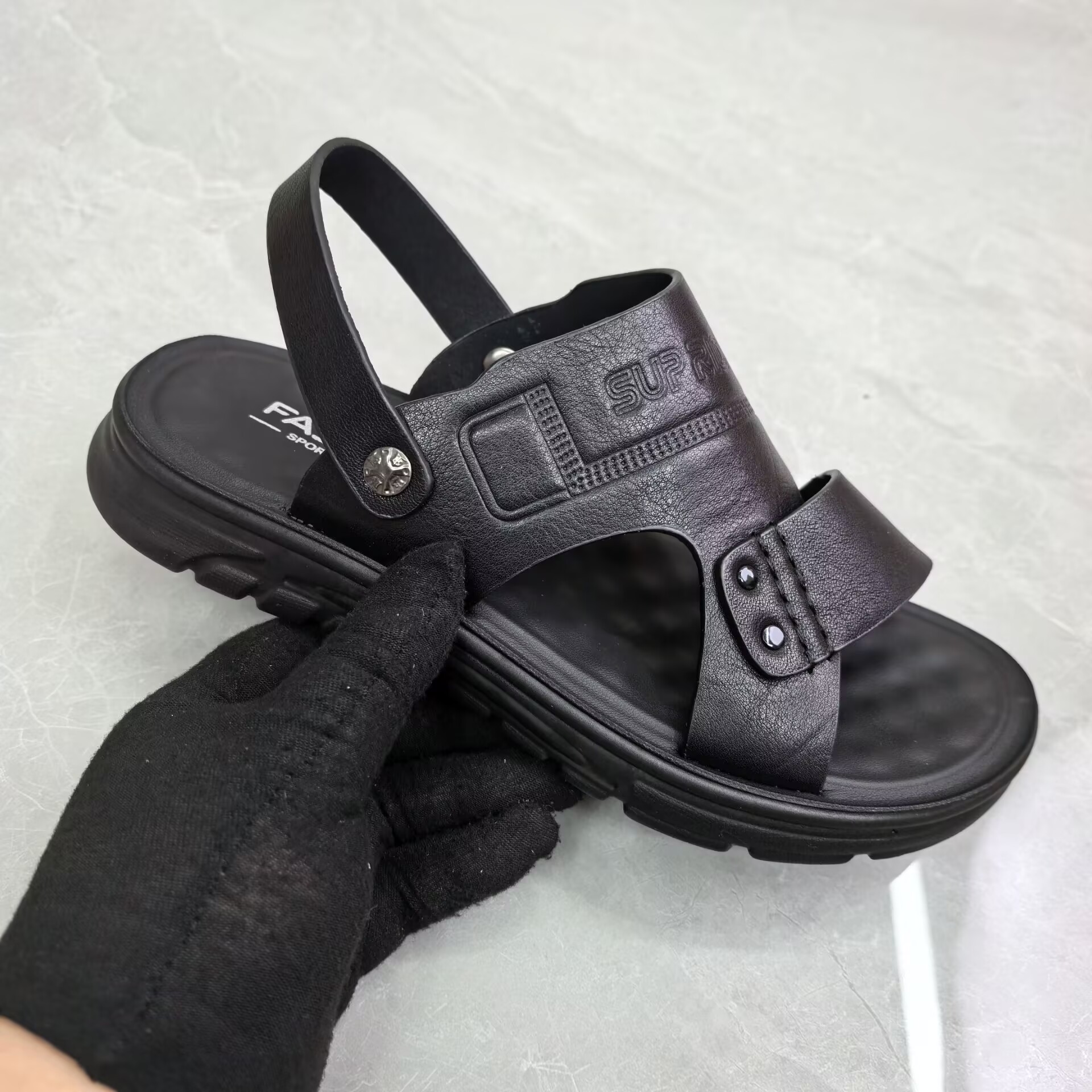 男士凉鞋沙滩鞋男n007（牛皮）