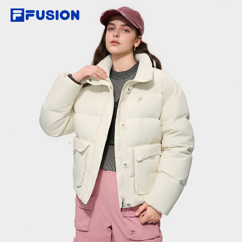 FUSION/25年女士冬季【加厚保暖 百搭通勤】立领羽绒服 T11W543906F