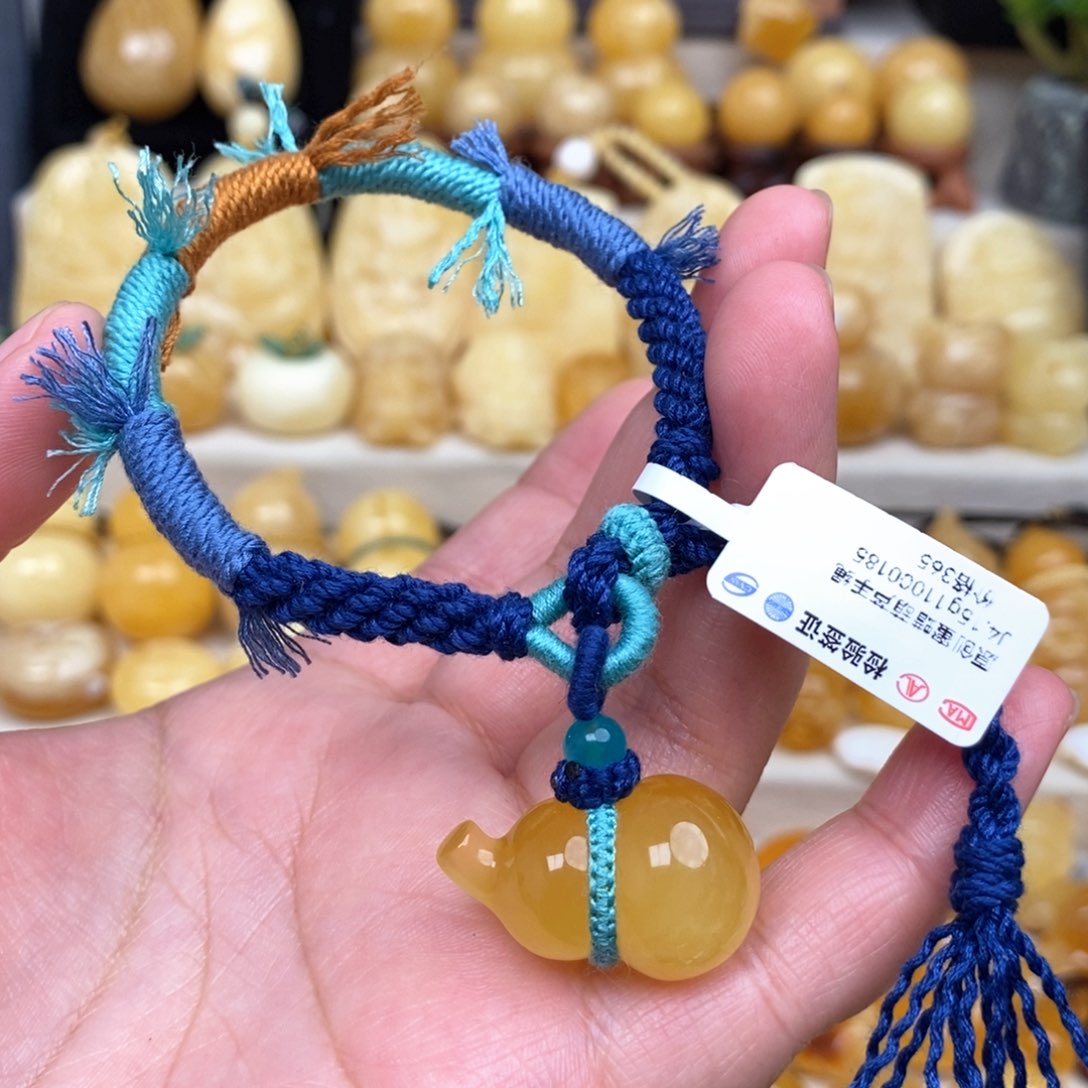 蜜蜡手绳未镶嵌原创款蜜蜡葫芦手绳