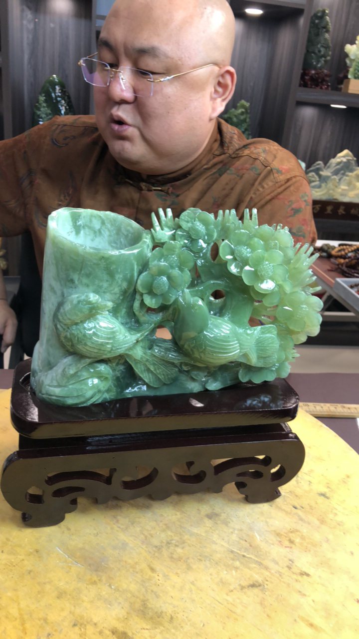 蛇纹石玉（覆膜）摆件原创作品