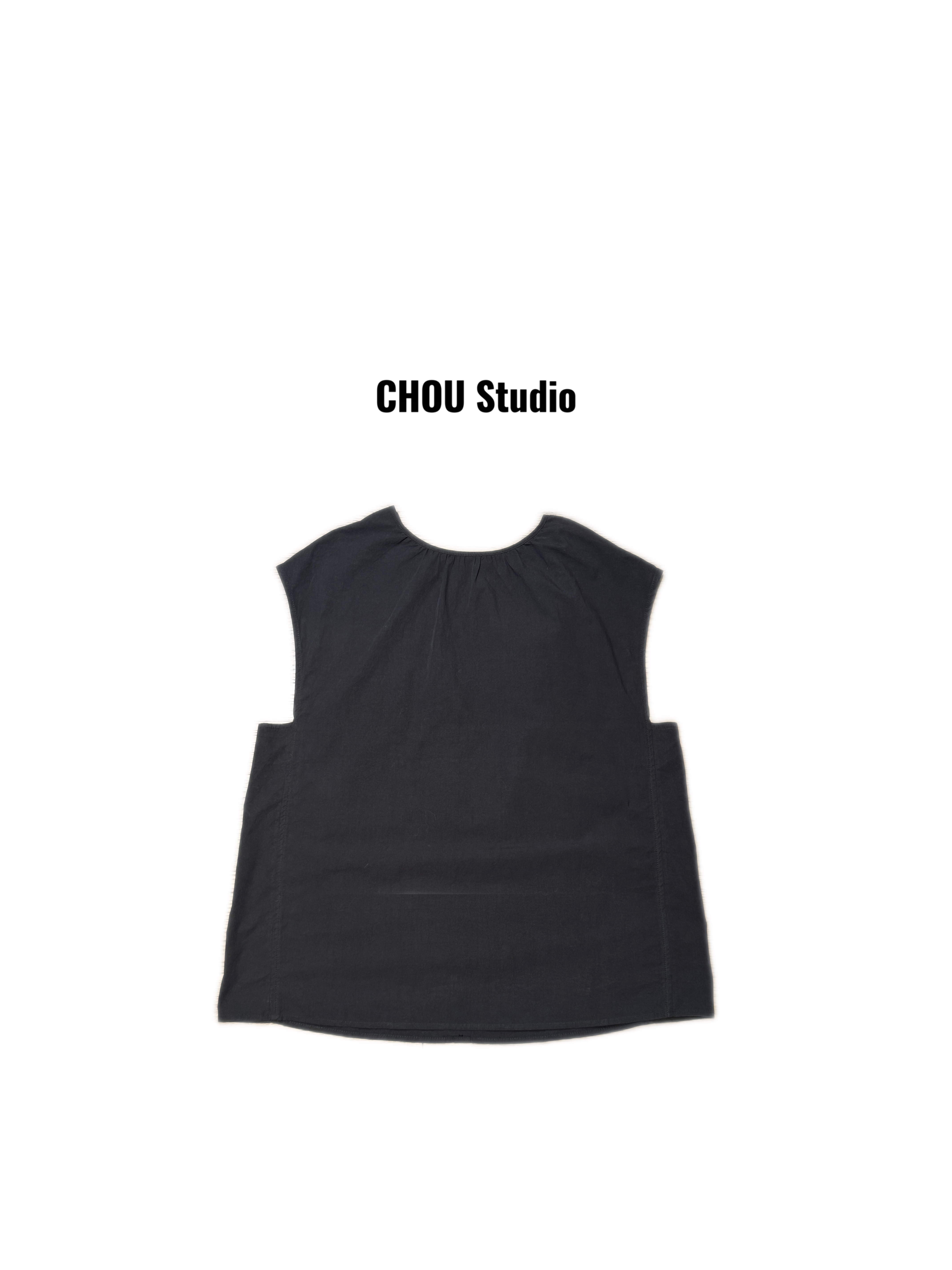 【CHOU CHOU】极简正反小衫设计感N5728222152圆领纯色水洗