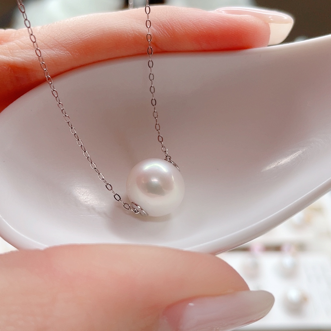 淡水珍珠吊坠(赠链)银S925镶嵌