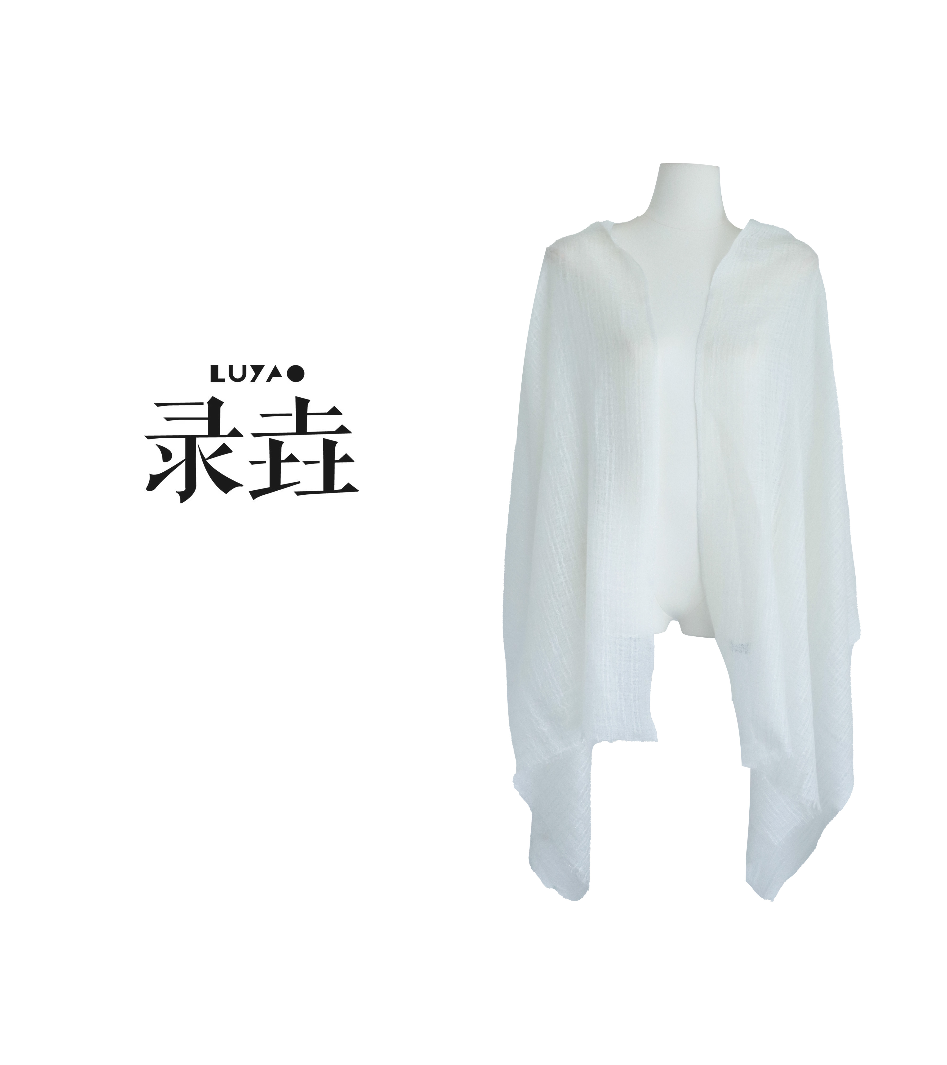 【LUYAO.录垚原创】“银絮”-100%羊绒围巾（102cm*75cm）