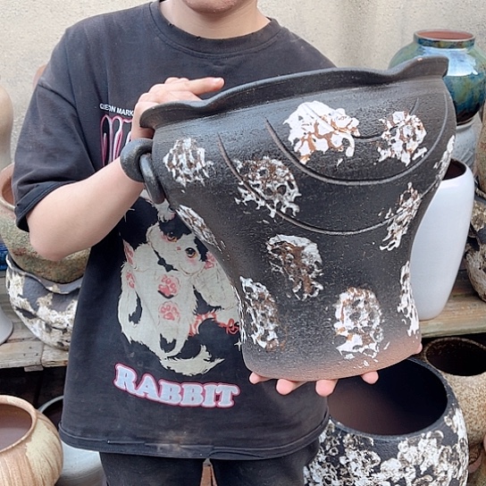 紫砂花盆高度30口径30