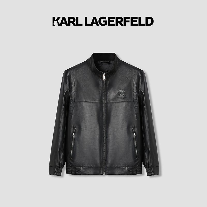 【官方男装】KARL LAGERFELD卡尔拉格斐25皮夹克老佛爷男装M21O1904