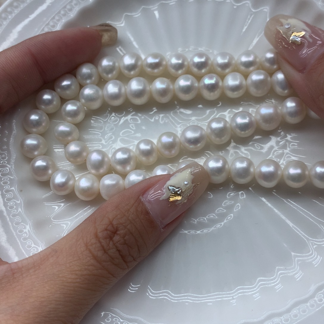 淡水珍珠8-9未镶嵌t1项链