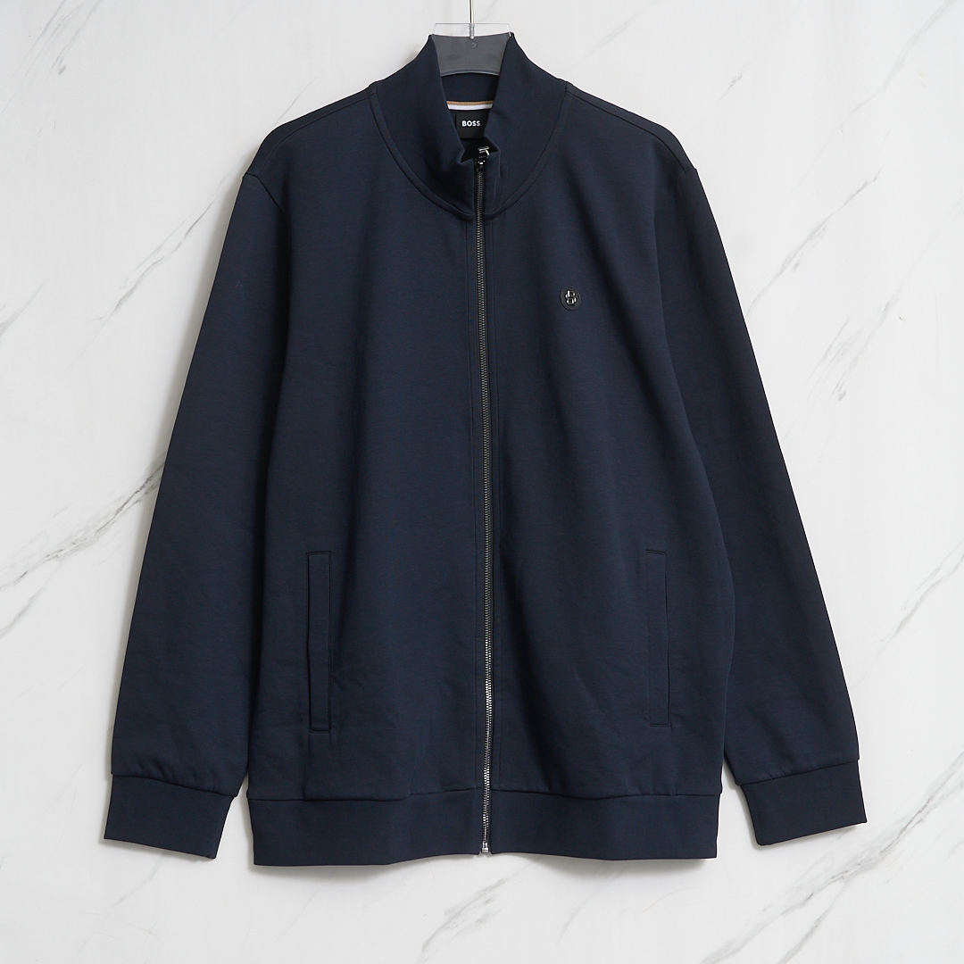 Hugo boss男士藏青徽标拉链外套/BSBU00565