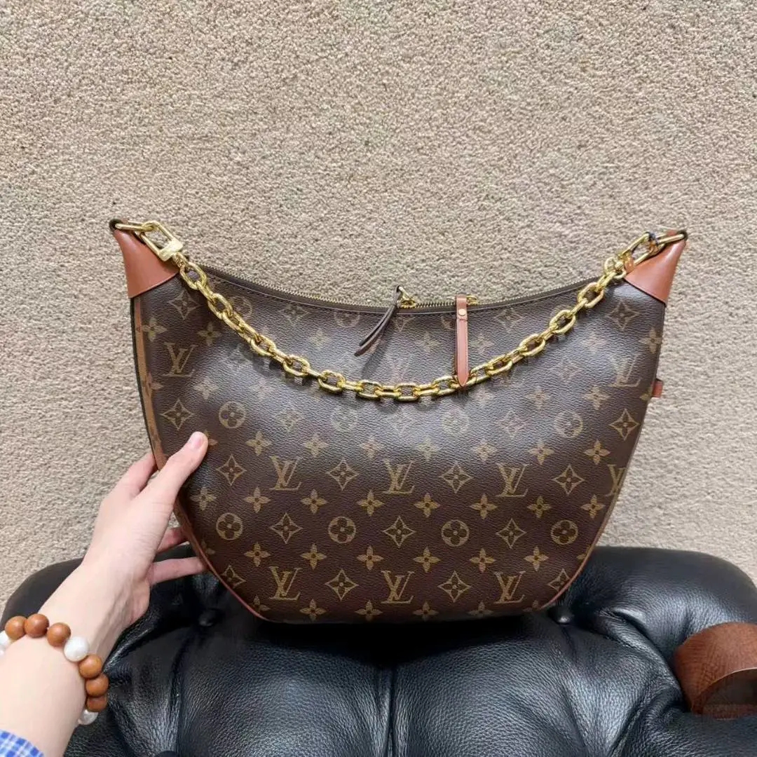99新 LouisVuitton/路易威登 Lv 系列 老花大月亮包子母包芯片款