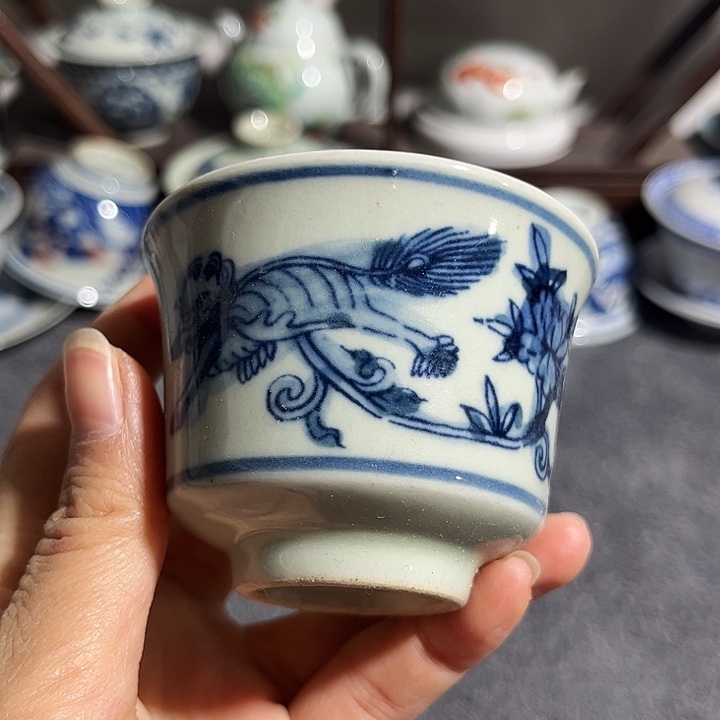 杯景德镇青花主人杯