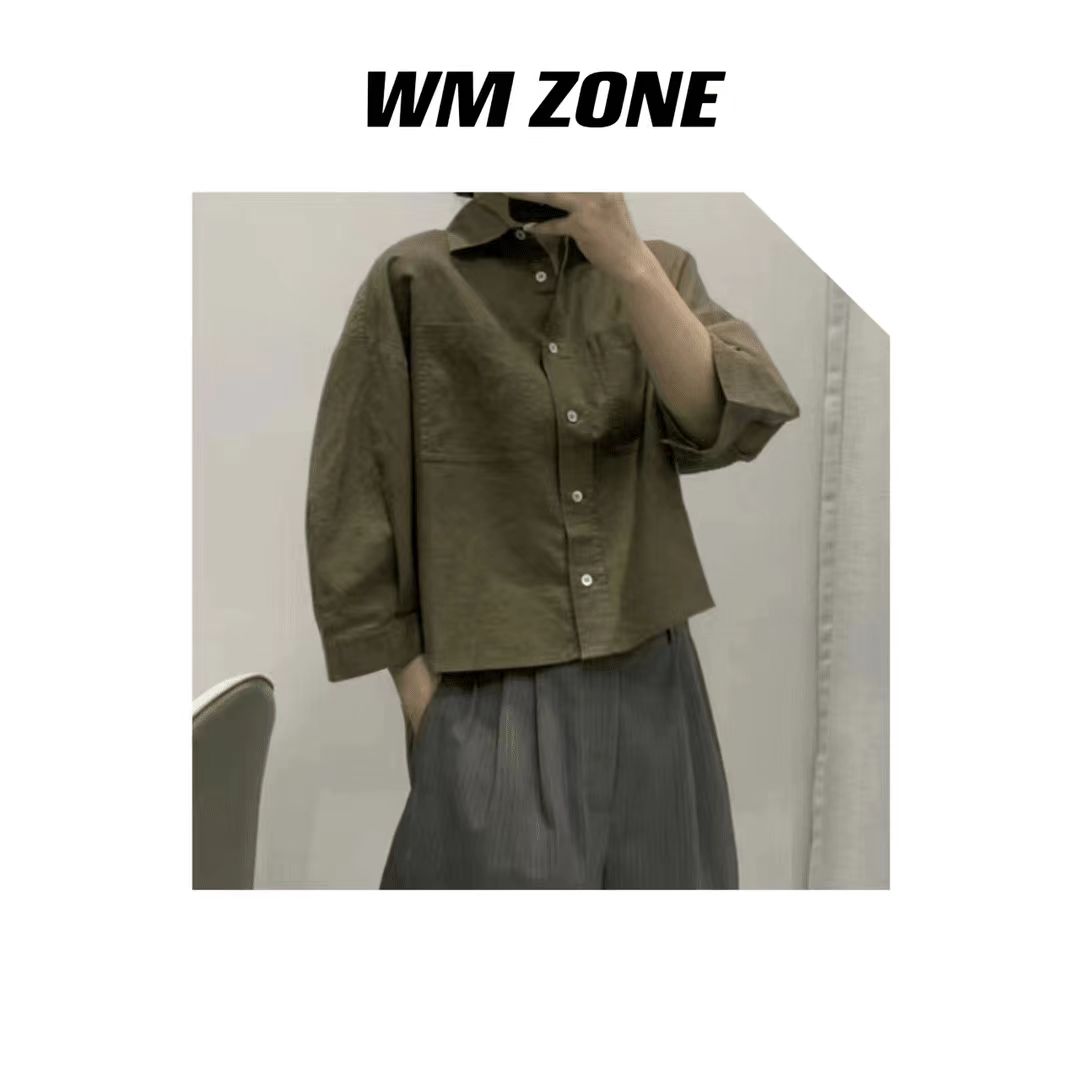 虎儿 4-2142 复古设计感百搭衬衫