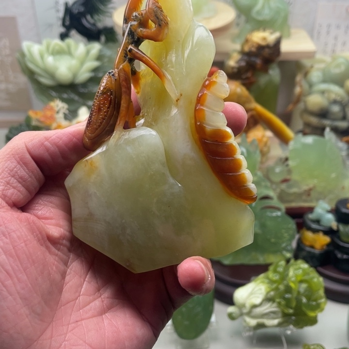 蛇纹石玉未镶嵌四大名玉手把