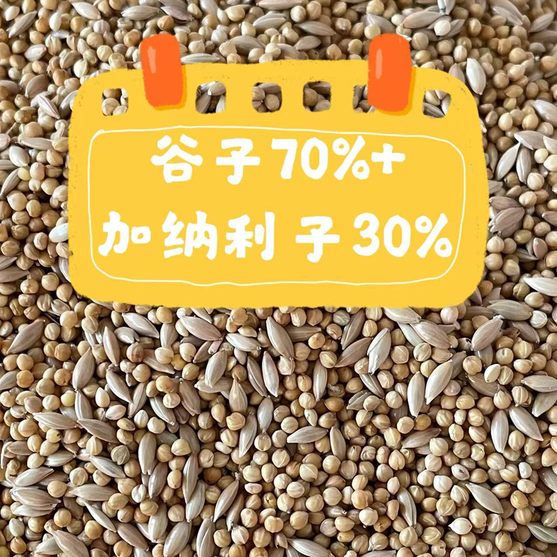 虎皮鹦鹉鸟粮谷子（70%）＋加纳利子（30%）