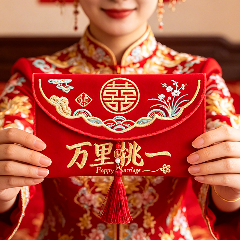 结婚红包专用2026新款红包袋利是封大号万里挑一高档刺绣改口红包商品图