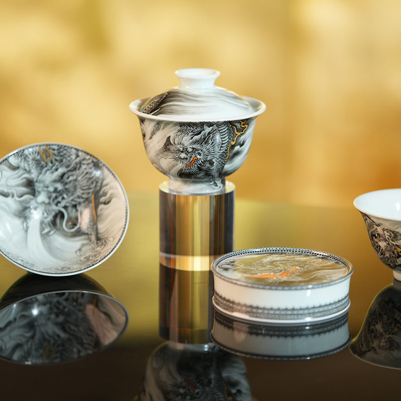 小孤堂墨龙斗笠杯 盖置 压手杯系列