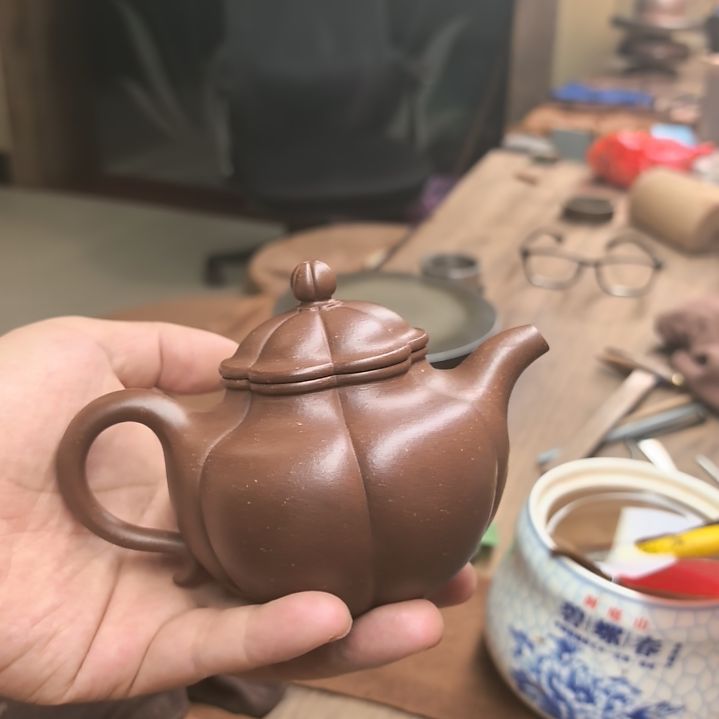 茶壶紫砂全手工筋纹器六瓣秋水