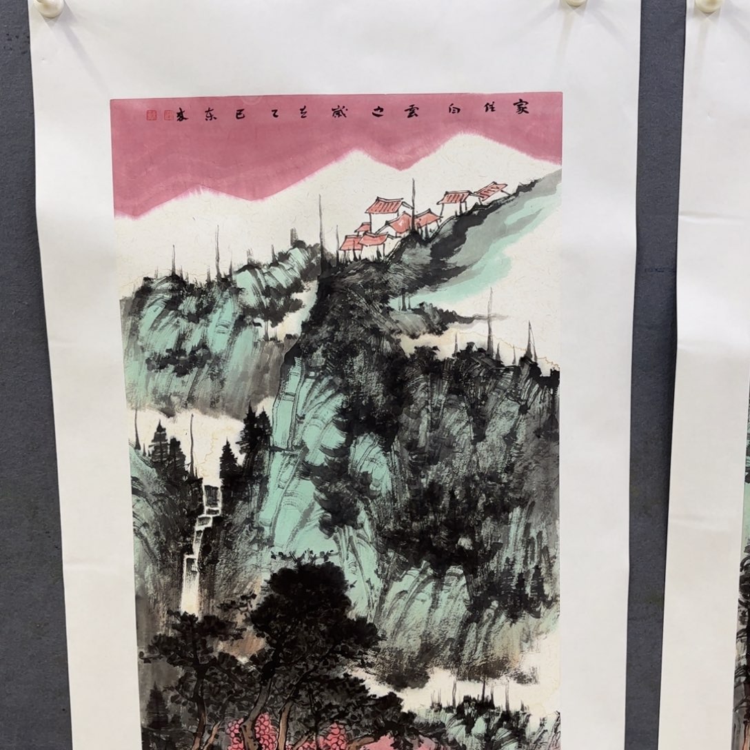 天****国画卡纸的制作方法是将