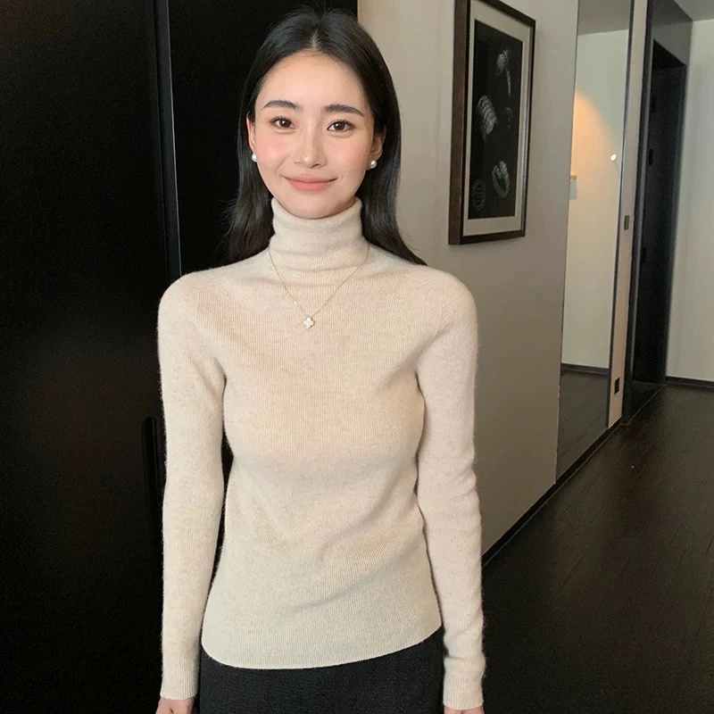 运费补贴厚款高领秋冬毛衣女修身内搭打底衫堆堆领针织洋气衣服女