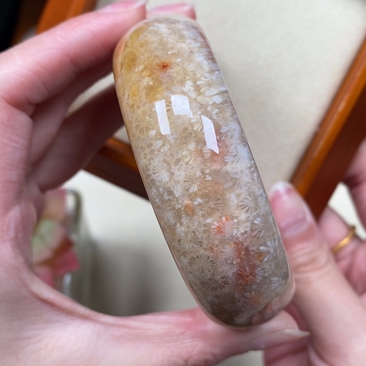 硅化珊瑚（珊瑚玉）手镯未镶嵌57.4