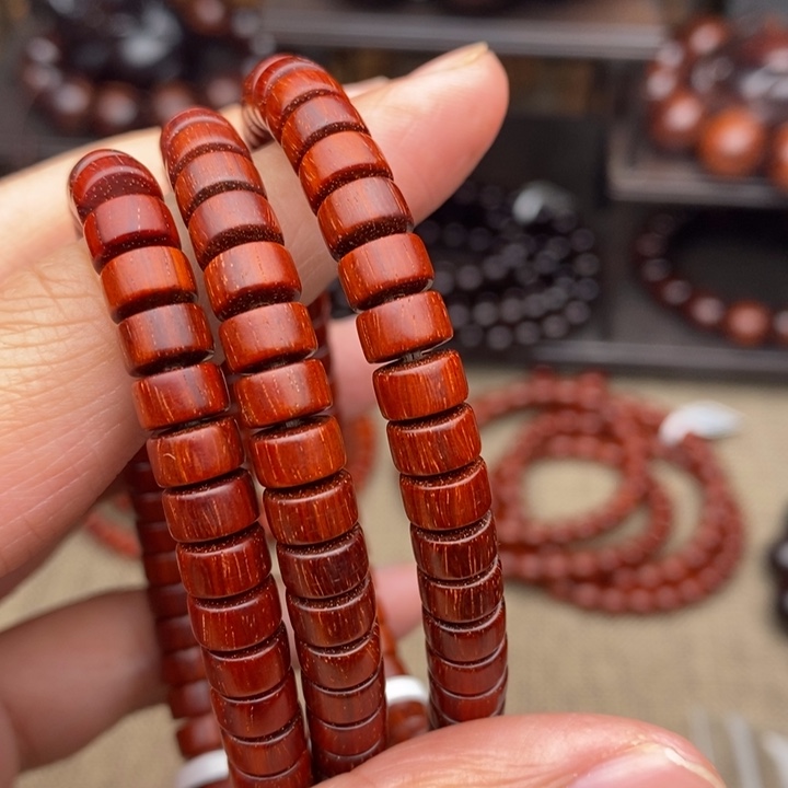 檀香紫檀（小叶紫檀）手串/手链毛*虫原汁原味47*108