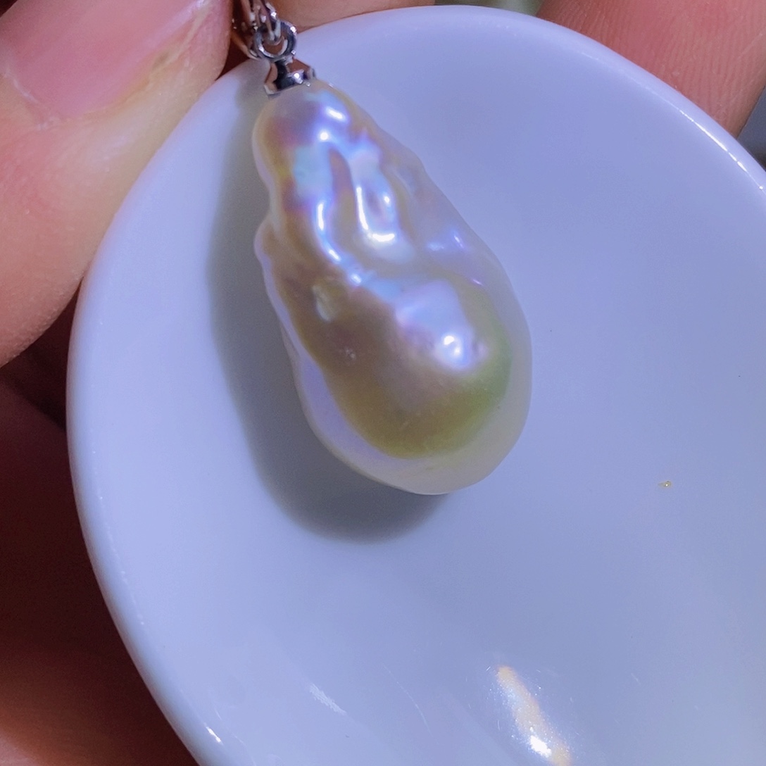 银S925镶嵌淡水珍珠淡水珍珠