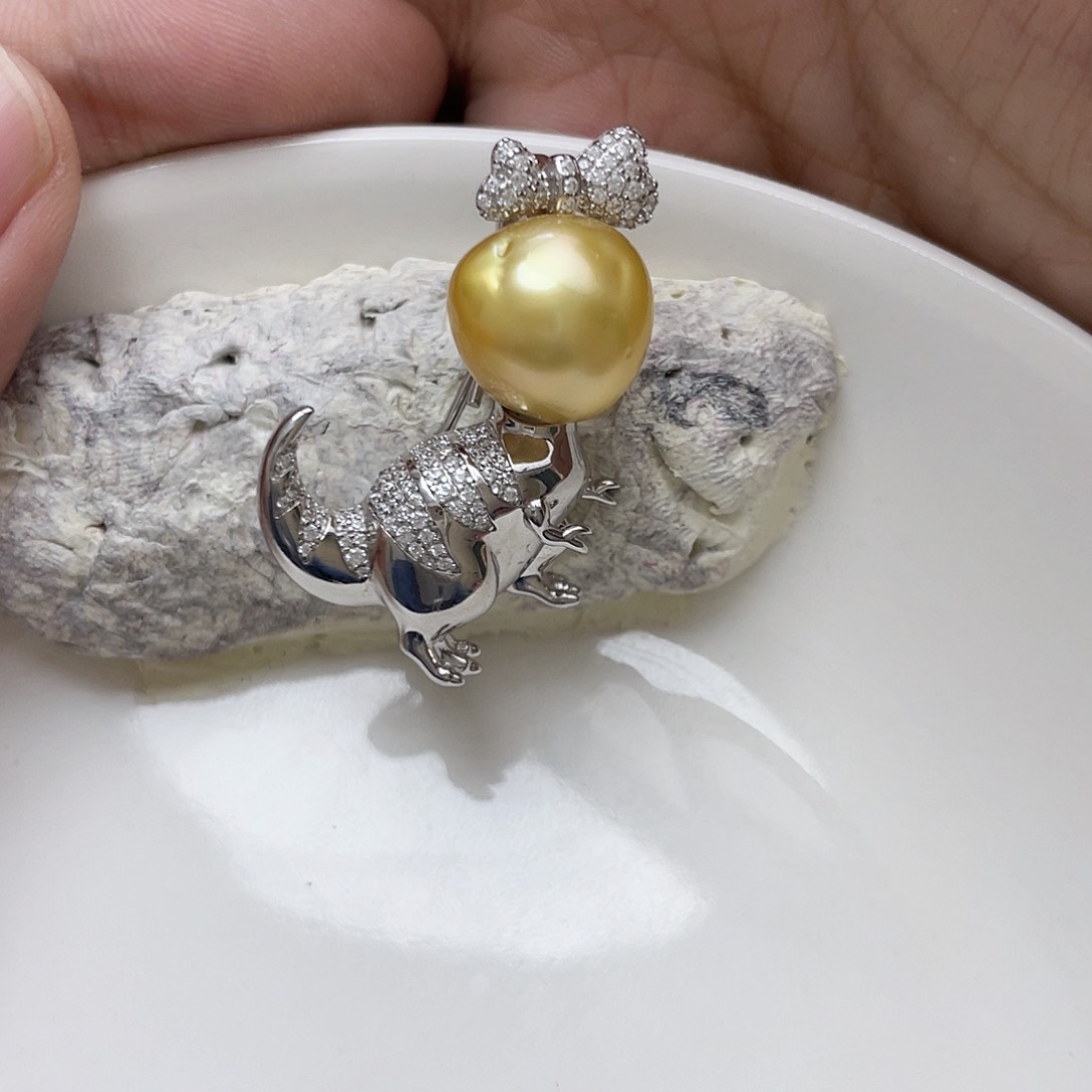 海水珍珠吊坠(不含链)银S925镶嵌