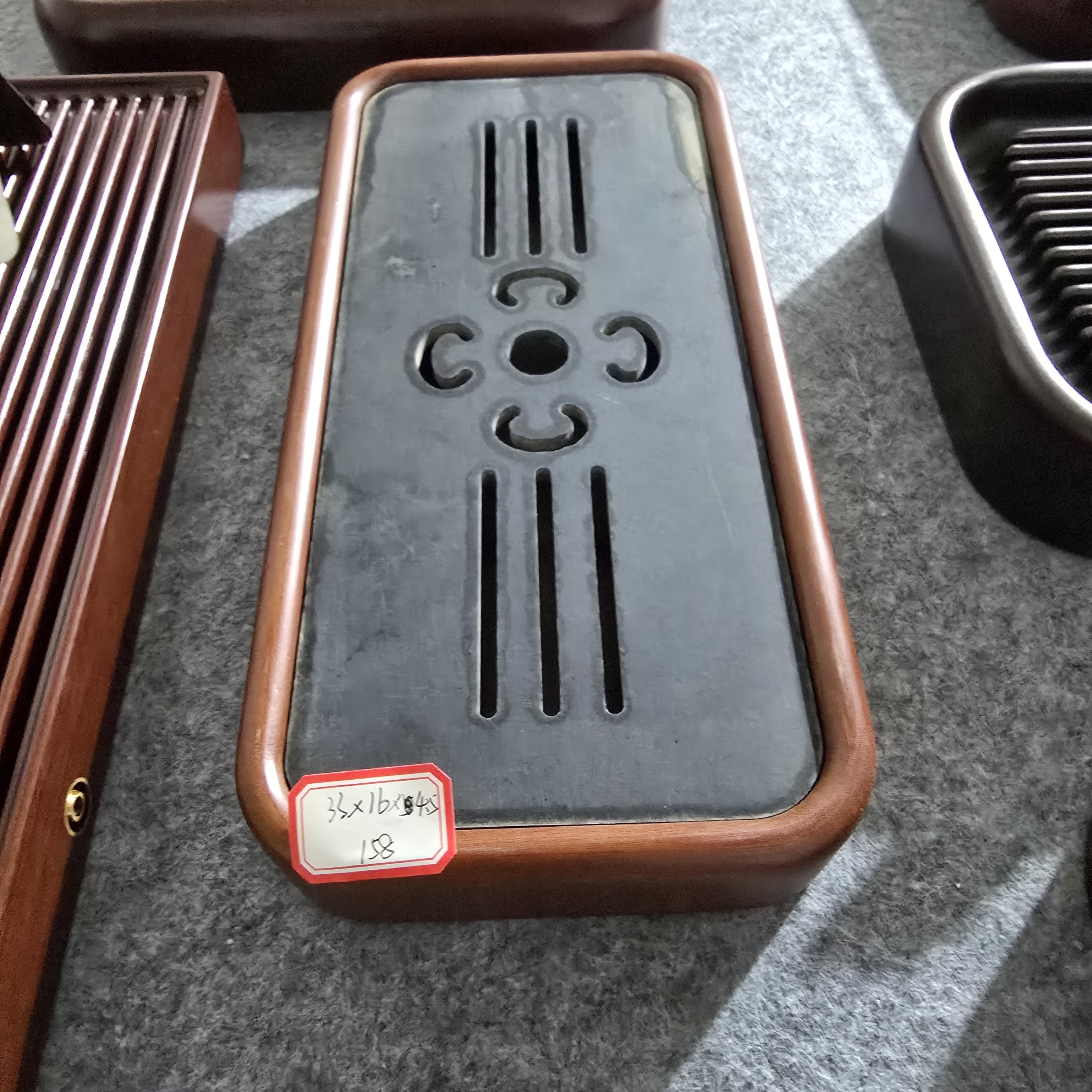 博观33×16×4.5电木茶盘排水整块家用客厅办公室茶台