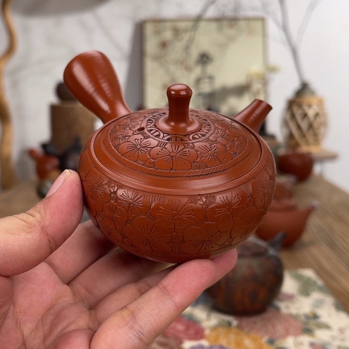常滑玉龍昭刻合作茶壶